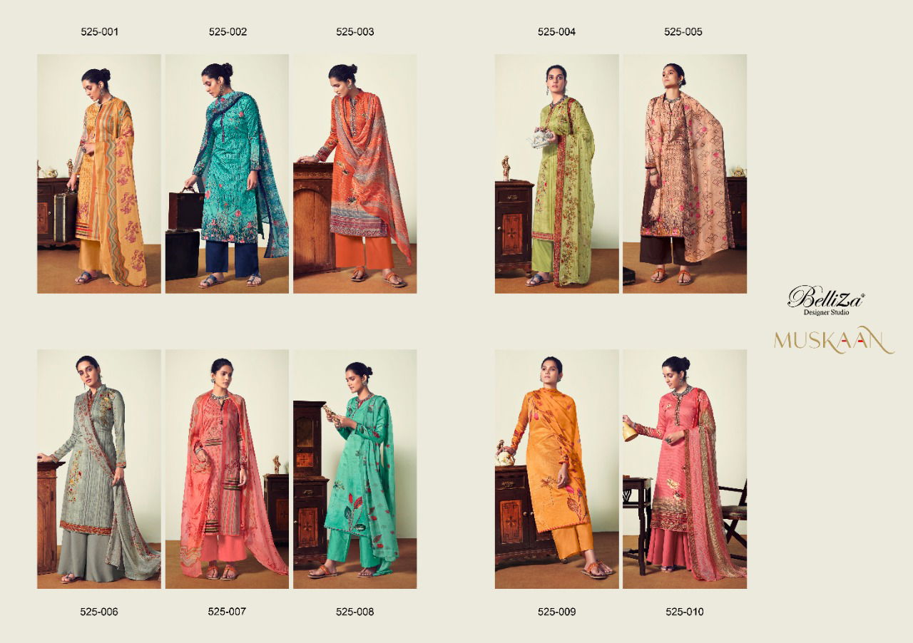 Belliza Muskaan Latest Fancy Casual Wear jam cotton Digital Printed Designer Dress Material Collection
